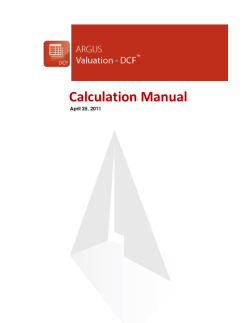 ARGUS Valuation &ndash; DCF