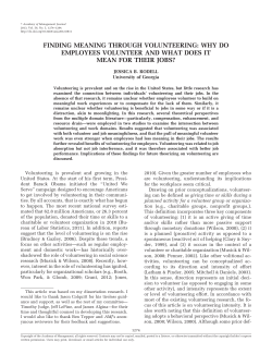 finding meaning through volunteering: why do employees