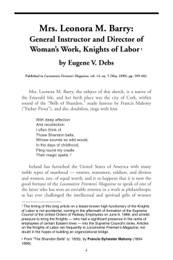 Mrs. Leonora M. Barry: General Instructor and Director of Woman`s