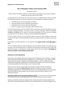 BA in Philosophy, Politics and Economics (PPE)