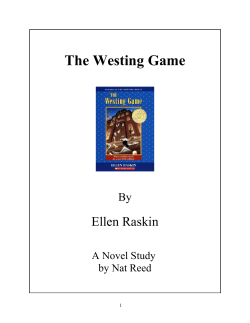 The Westing Game - Reed Novel Studies