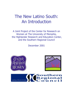 The New Latino South: An Introduction