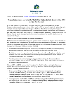 Threats to Landscape and Lifestyle: The Not-So