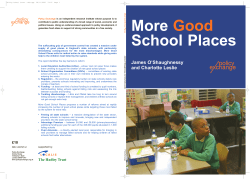 More Good School Places James O`Shaughnessy