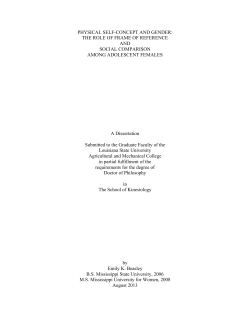 PHYSICAL SELF-CONCEPT AND GENDER: THE ROLE OF FRAME