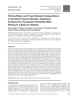 Olivine Major and Trace Element Compositions