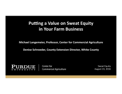 Pu2ng a Value on Sweat Equity in Your Farm Business