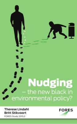 Nudging - The Beijer Institute of Ecological Economics