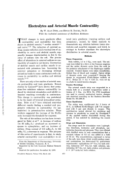 Electrolytes and Arterial Muscle Contractility