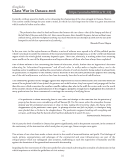 Class War in Oaxaca 2016