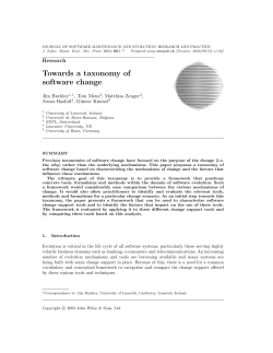 Towards a taxonomy of software change