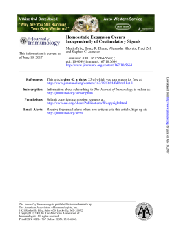 Independently of Costimulatory Signals Homeostatic Expansion