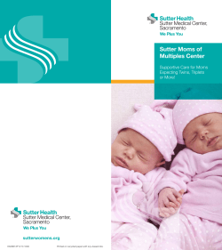 Sutter Moms of Multiple Center