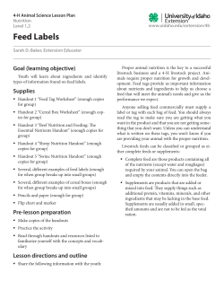 Feed Labels - University of Idaho