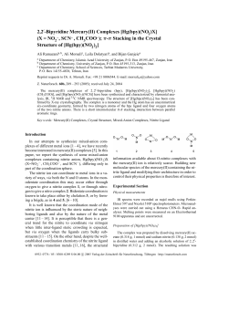2,2 -Bipyridine Mercury(II) Complexes