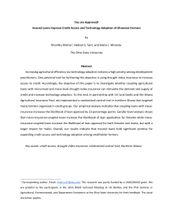 Insured Loans Improve Credit Access and Technology Adoption of