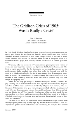 The Gridiron Crisis of 1905