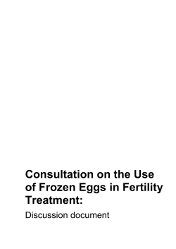 Consultation on the use of frozen eggs in fertility treatment