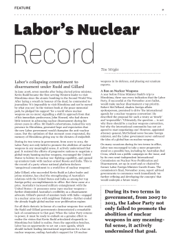 Labor`s Nuclear Record - International Campaign to Abolish Nuclear