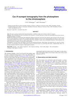 Ca II H sunspot tomography from the photosphere to the