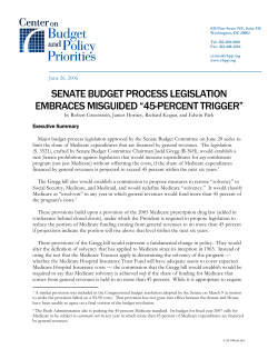 senate budget process legislation embraces misguided