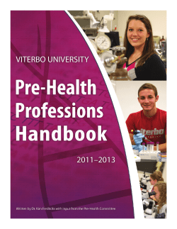 Pre-Health Professions Handbook