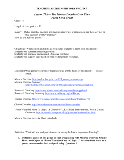 Monroe Doctrine Lesson and Materials