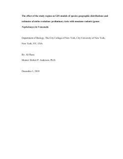 The effect of the study region on GIS models of species geographic