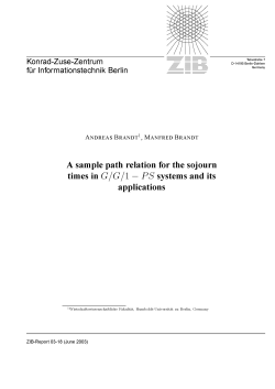 A sample path relation for the sojourn times in G/G/1