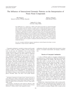 The Influence of Interactional Semantic Patterns on the Interpretation