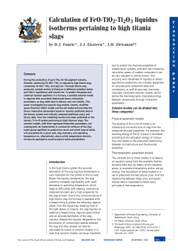 Calculation of FeO-TiO2-Ti2O3 liquidus isotherms