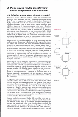 3 Plane stress model: transforming stress components and directions