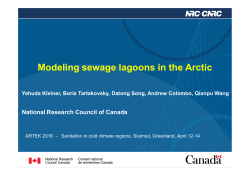 Modelling of sewage lagoons in the Arctic