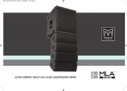 ULTRA-COMPACT MULTI-CELLULAR LOUDSPEAKER ARRAY