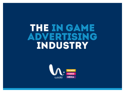 THE IN GAME ADVERTISING INDUSTRY