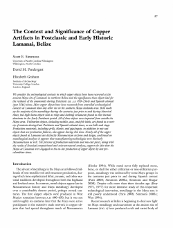The Context and Significance of Copper Artifacts in Postclassic and