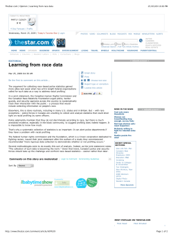 TheStar.com | Opinion | Learning from race data