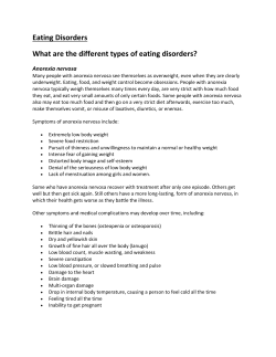 Eating Disorders What are the different types of eating disorders?