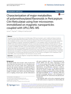 Characterization of major metabolites of polymethoxylated