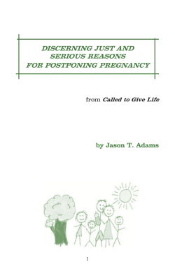 discerning just and serious reasons for postponing