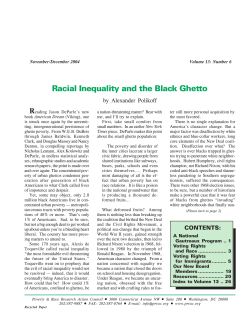 Racial Inequality and the Black Ghetto