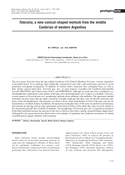 Totoralia, a new conical-shaped mollusk from the middle Cambrian