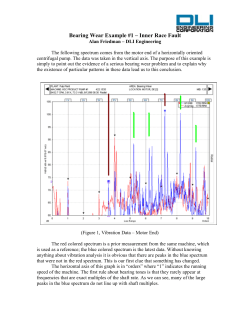 Bearing Wear Example #1 &ndash; Inner Race Fault