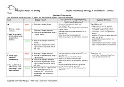 Autumn-Spring Literacy Targets