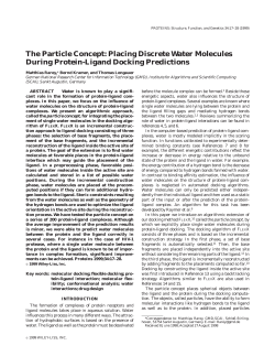 The Particle Concept: Placing Discrete Water Molecules During