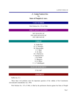 C. Golak Nath Vs State of Punjab, 1967-AIR