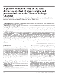 A placebo-controlled study of the nasal decongestant effect of