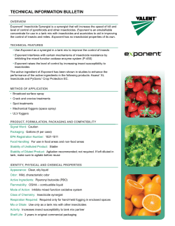 Exponent Insecticide Synergist Technical Information