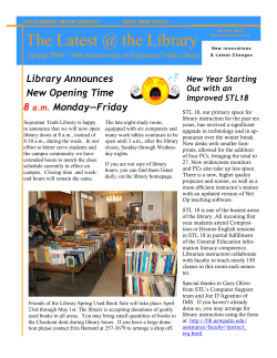 The Latest @ the Library - Sojourner Truth Library