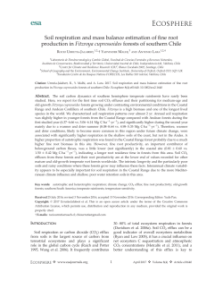 Soil respiration and mass balance estimation of fine root production